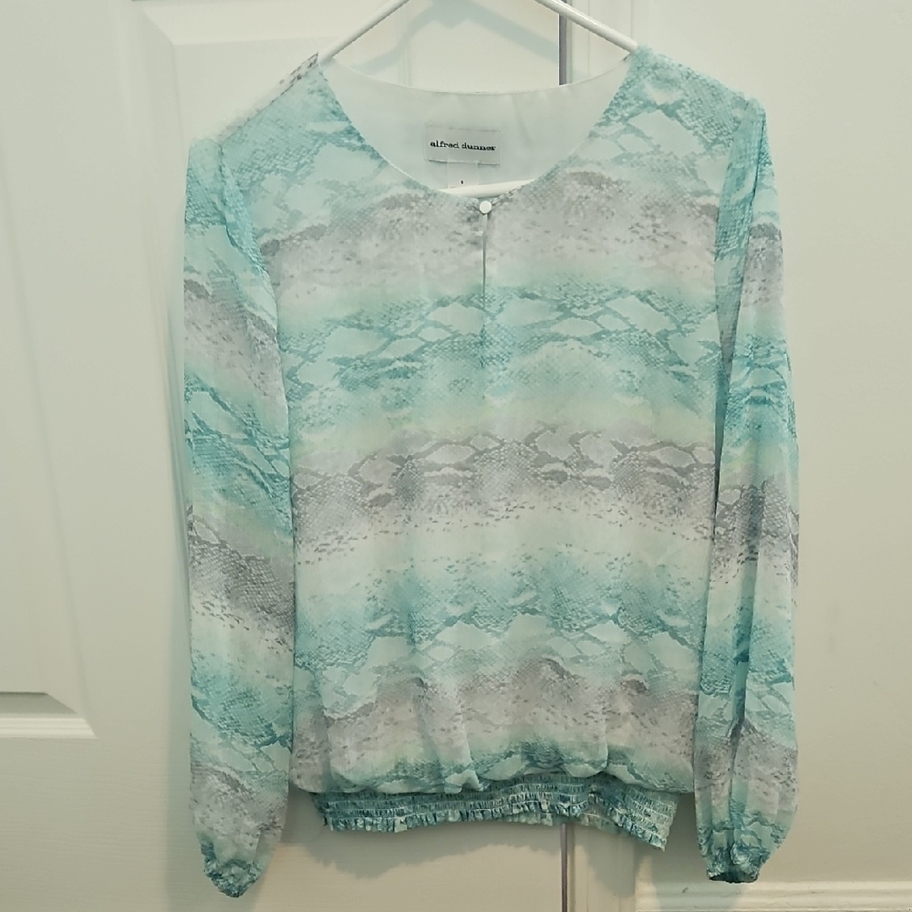 Alfred Dunner Snakeskin Print Blouse